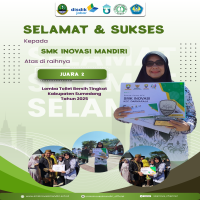 SMK INOVASI MANDIRI JUARA 2 LOMBA TOILET BERSIH TINGKAT KABUPATEN SUMEDANG